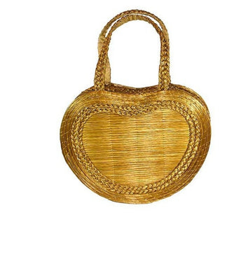 Bolsa coração capim