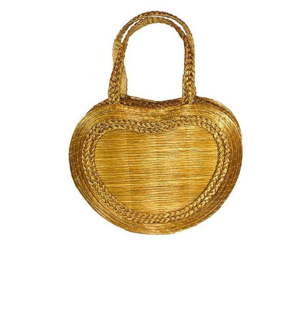 Bolsa coração capim