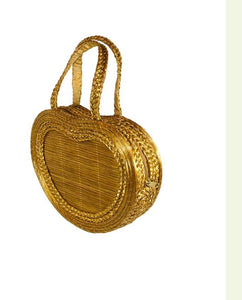 Bolsa coração capim