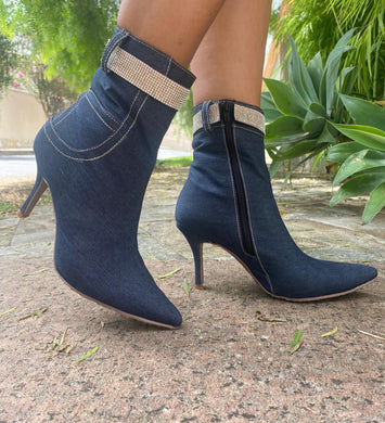 Bota jeans luxo