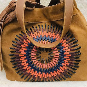 Bolsa Saco de Camurça Mandala Peruana