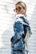 Carregar imagem no visualizador da galeria, Jaqueta Jeans Feminina Fashion