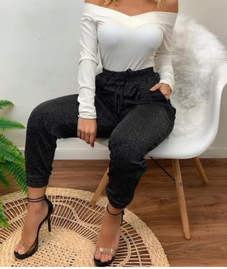 Calça Lurex Joggers