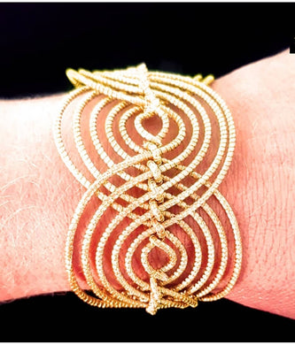 Bracelete inspiração capim dourado