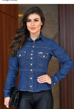 Carregar imagem no visualizador da galeria, Camisa Jeans Poá Helen