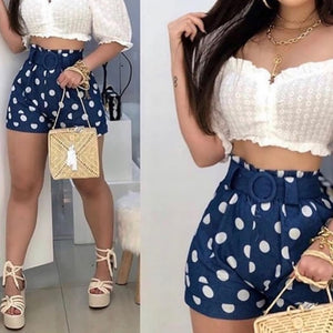 Shorts jeans poá  Carla