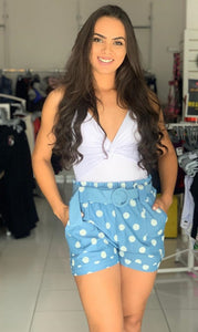 Shorts jeans poá  Carla