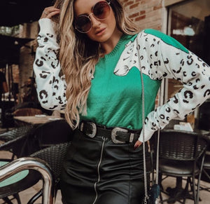 Blusa manga longa onça