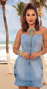 Vestido Jeans Midi Fabíula