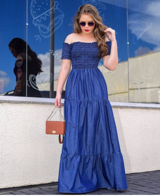 Vestido Jeans Longo Gisa