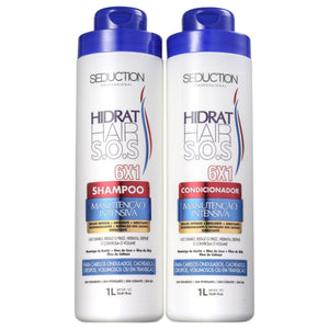 Jota & Ene Seduction Pro  Hidrat Hair SOS 6 x 1 - Kit Shampoo e Condicionador 2000 ml