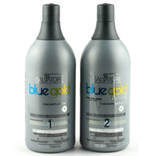 Carregar imagem no visualizador da galeria, Salvatore Progressiva Kit Profissional Blue Gold Premium - Passo &quot;1&quot; e &quot;2&quot; 2000 ml