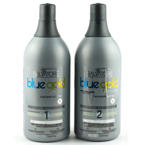 Salvatore Progressiva Kit Profissional Blue Gold Premium - Passo "1" e "2" 2000 ml