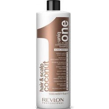 Carregar imagem no visualizador da galeria, Revlon UniqOne All in One Coconut Hair &amp; Scalp Conditioning Shampoo Professional 1000 ml