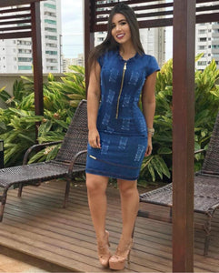 Vestido Jeans Customizado Coralina