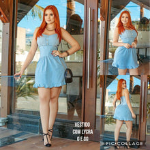 Carregar imagem no visualizador da galeria, Vestido Jeans Babado Emília