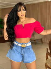 Carregar imagem no visualizador da galeria, Shorts Flare Jeans