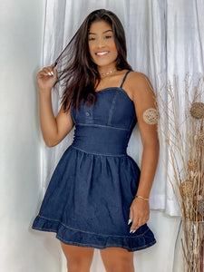 Vestido Jeans Babado Emília
