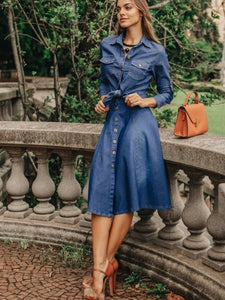 Saia midi jeans