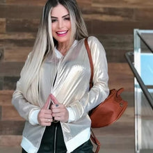 Carregar imagem no visualizador da galeria, Jaqueta Metalizada Dourada Neon