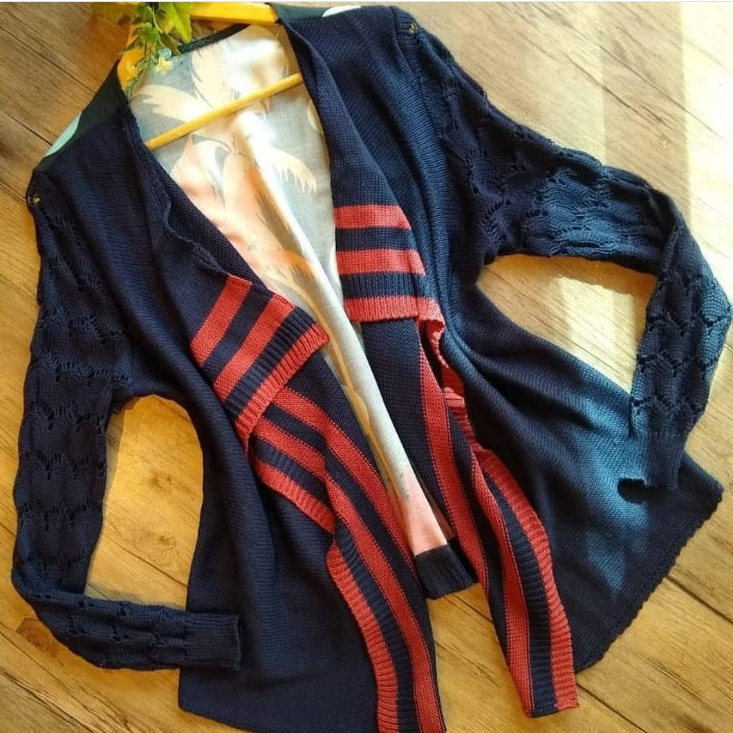 Cardigã modal com viscose