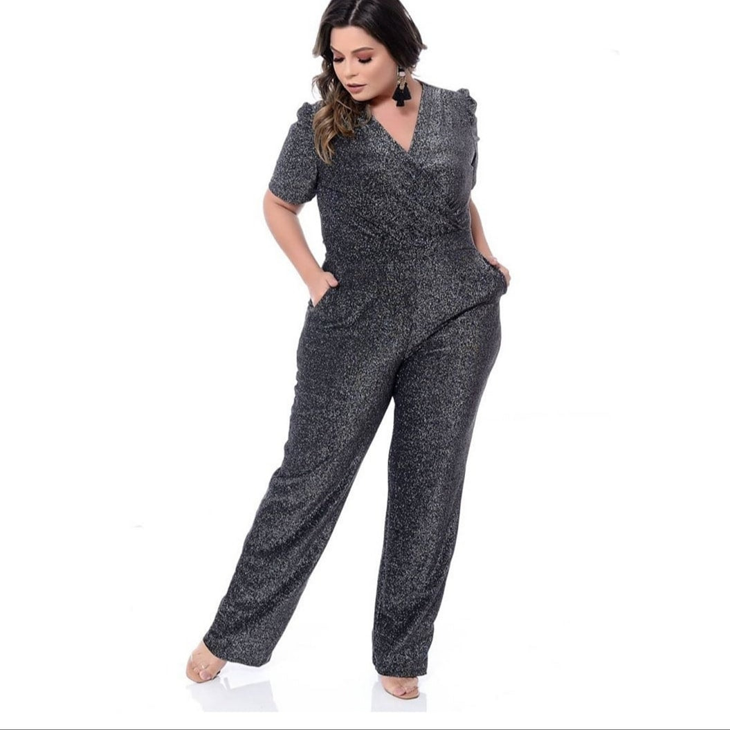 Macac o Plus size lurex Clotilde