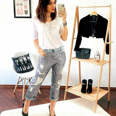 Calça Jeans Paetê Karina