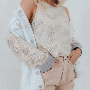 Jaqueta Paête & Jeans Liria