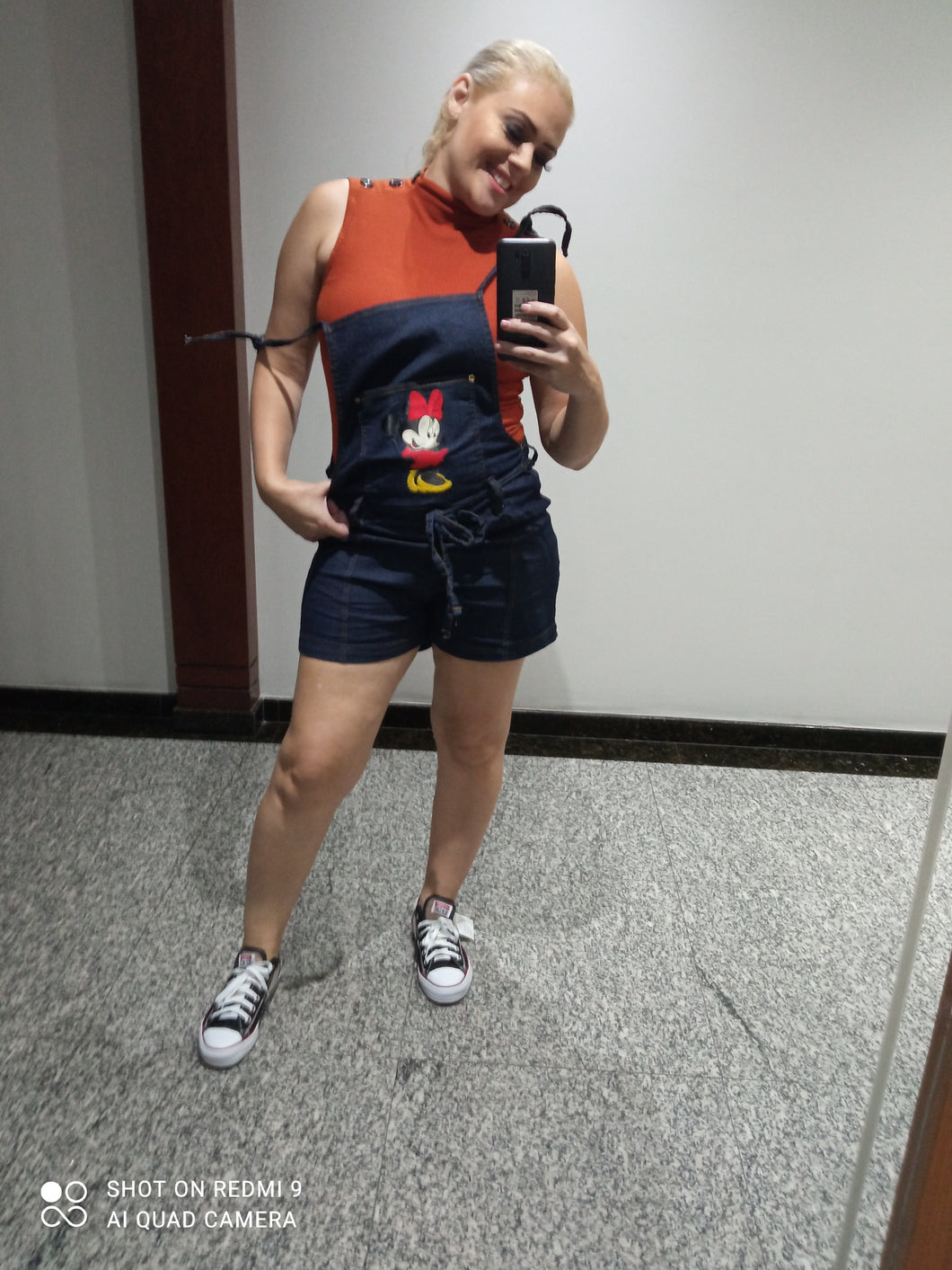 Jardineira jeans minimic