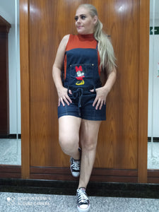 Jardineira jeans minimic