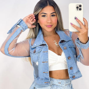 Jaquetinha Jeans Keyko