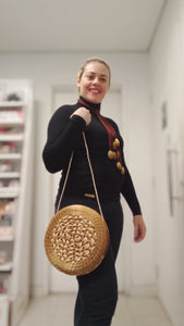 Bolsa capim dourado disco
