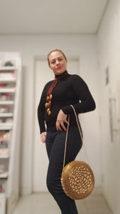 Bolsa capim dourado disco