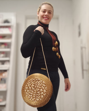Bolsa capim dourado disco