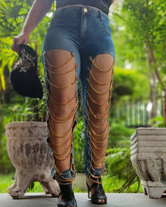 Calça Jeans Folk