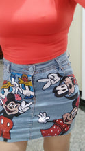 Carregar imagem no visualizador da galeria, Saia Jeans Pinturas