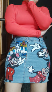 Saia Jeans Pinturas