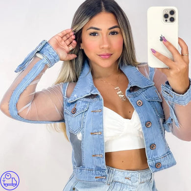 Jaquetinha Jeans Keyko