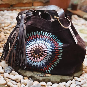 Bolsa Saco de Camurça Mandala Peruana