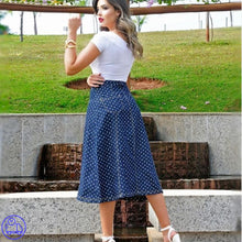 Carregar imagem no visualizador da galeria, Saia Jeans Poá Midi # 445187