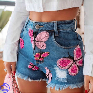 Shorts Jeans Butterfly