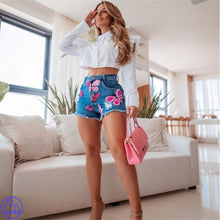 Carregar imagem no visualizador da galeria, Shorts Jeans Butterfly
