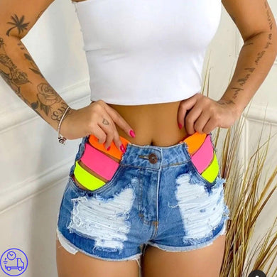 Shorts Jeans Três Tiras