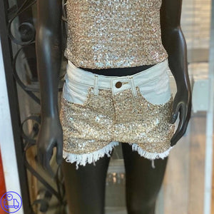 Shorts Jeans Paetê