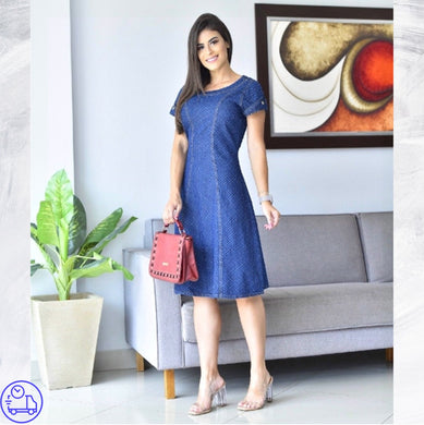Vestido Jeans Midi Lucimar