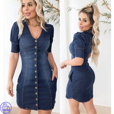Vestido Manga Bufante Veridiana