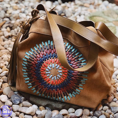 Bolsa Saco de Camurça Mandala Peruana