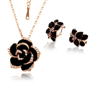 Colar e Brincos Black Rose # 82606.8090