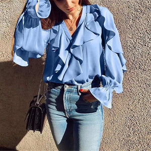 Blusa de Poliéster com Babados # 441547