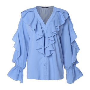 Blusa de Poliéster com Babados # 441547